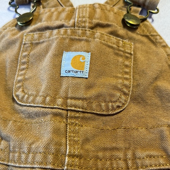 Carhartt Brown Overalls Durable Bib Style - Picture 2 of 9